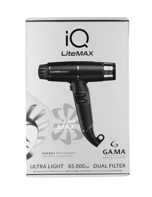 Gama Professional IQ LiteMAX Hairdryer Black