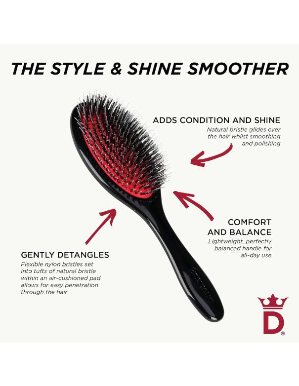 Denman Nylon And Boar Bristle Cushion Brush - D81M