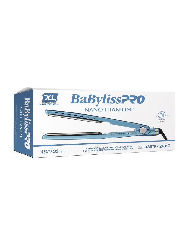 BaBylissPRO Nano Titanium Fer Plat Professionnel Ionique Étendu 1-1/4 po