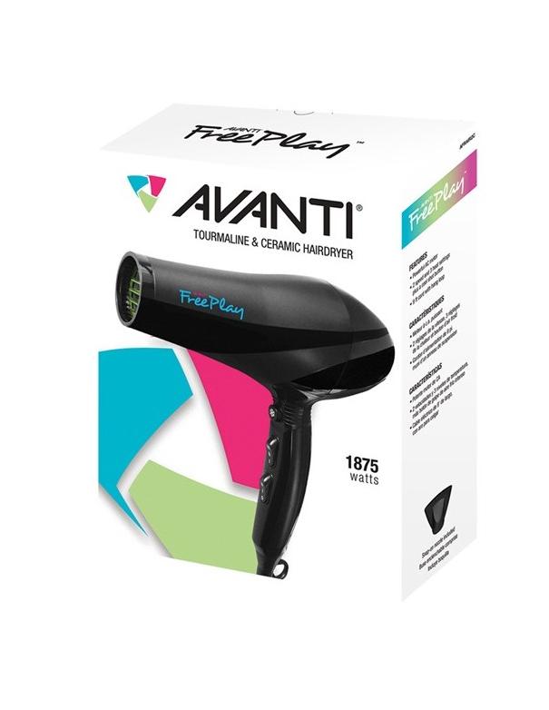 Sèche-cheveux Avanti FreePlay en tourmaline et céramique