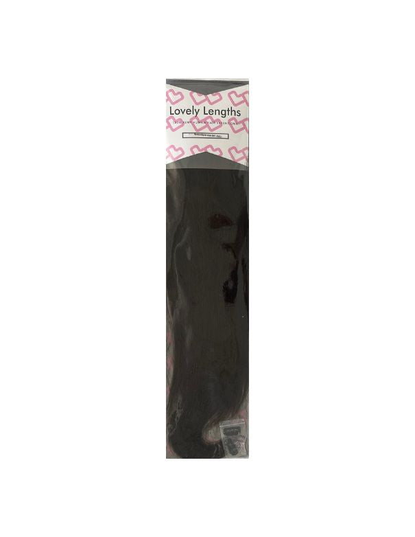 Extensions à clips Lovely Lengths 20 pouces, couleur 1C, noir cassé