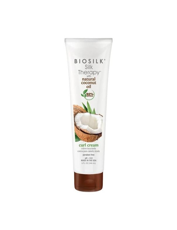 Crème pour les boucles à l'huile de coco BioSilk Silk Therapy - 148 ml