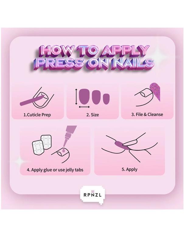Kit de pose d'ongles à coller RPNZL - Vixen
