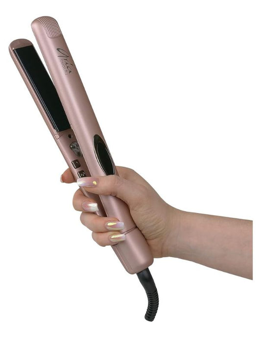 Lisseur à cheveux infrarouge en céramique Aria Or rose 1" 