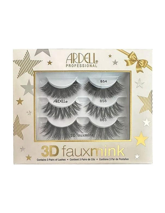 Lot de 3 faux cils Ardell 3D en vison pour les fêtes