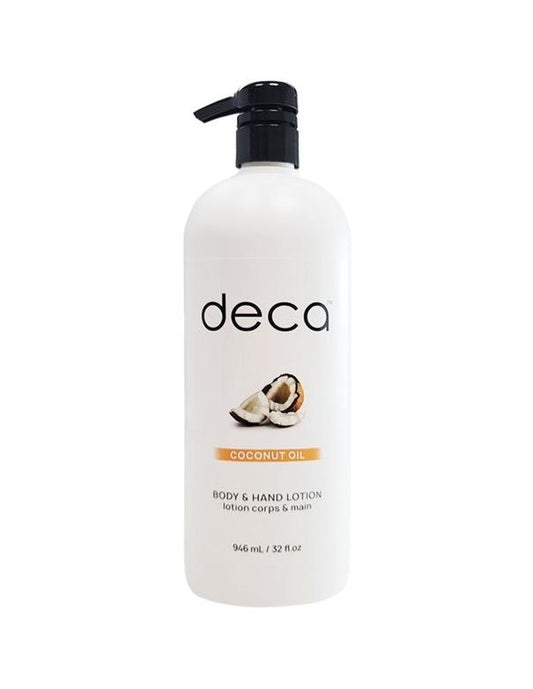 Lotion pour le corps et les mains à l'huile de coco Deca - 946 ml