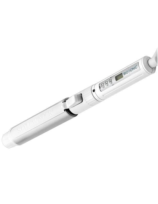 Fer à coiffer rotatif Bio Ionic Stylewinder 2,5 cm, blanc