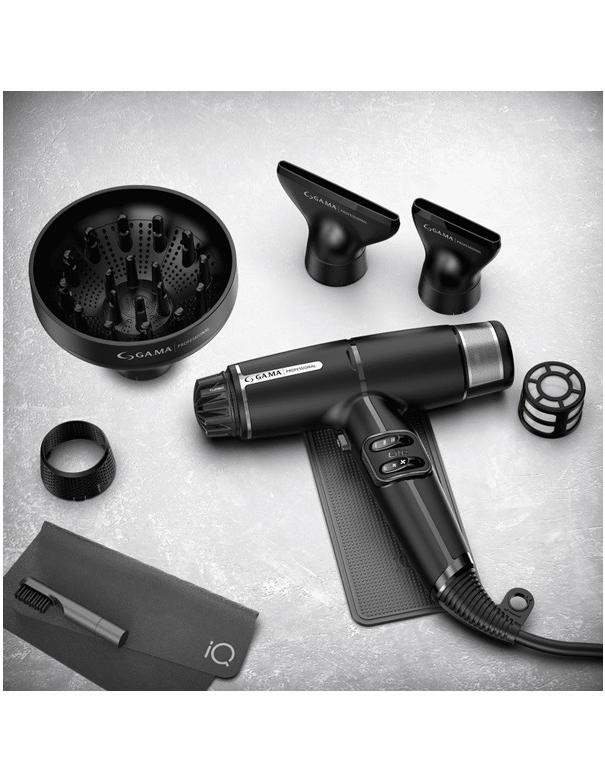 Sèche-cheveux professionnel Gama IQ Lite Noir