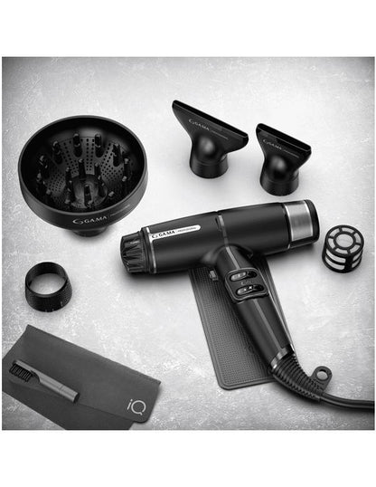 Sèche-cheveux professionnel Gama IQ Lite Noir