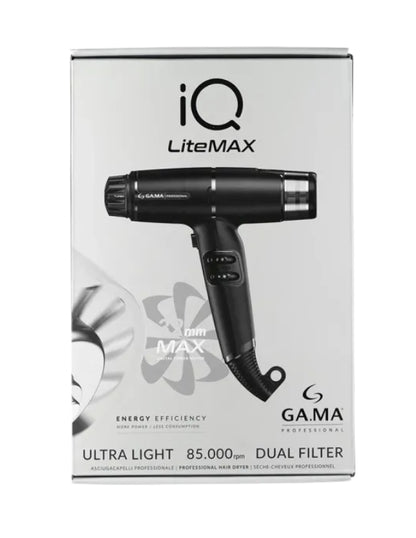 Gama Professional IQ LiteMAX Hairdryer Black