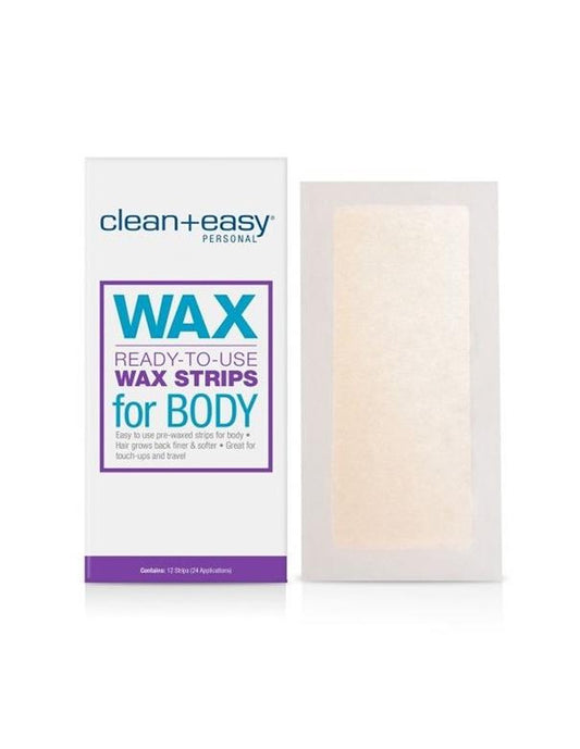 Bandes de cire prêtes à l'emploi CleanEasy pour le corps - 12 pièces