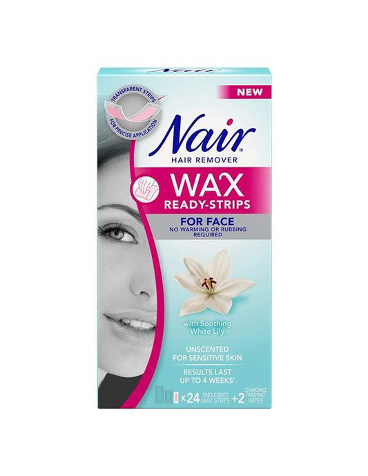 Bandes de cire Nair Ready pour le visage White Lily