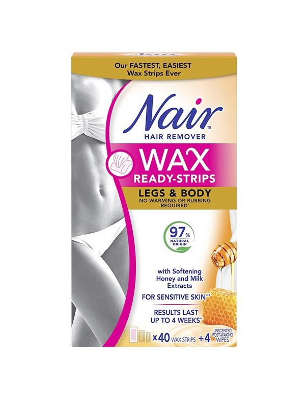Bandes de cire Nair Ready pour les jambes et le corps, lait et miel