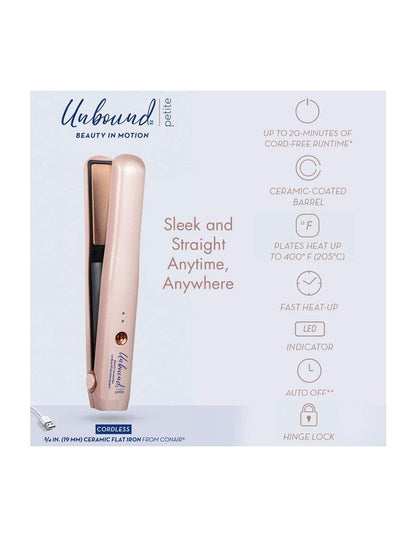 Conair Unbound Petite Lisseur sans fil 3-4 - Mini-rechargeable