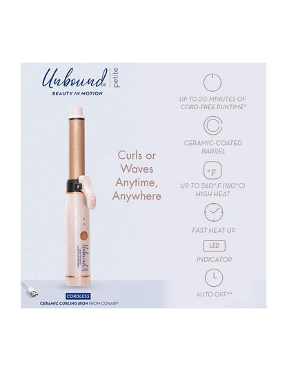 Mini fer à friser rechargeable sans fil Conair Unbound Petite