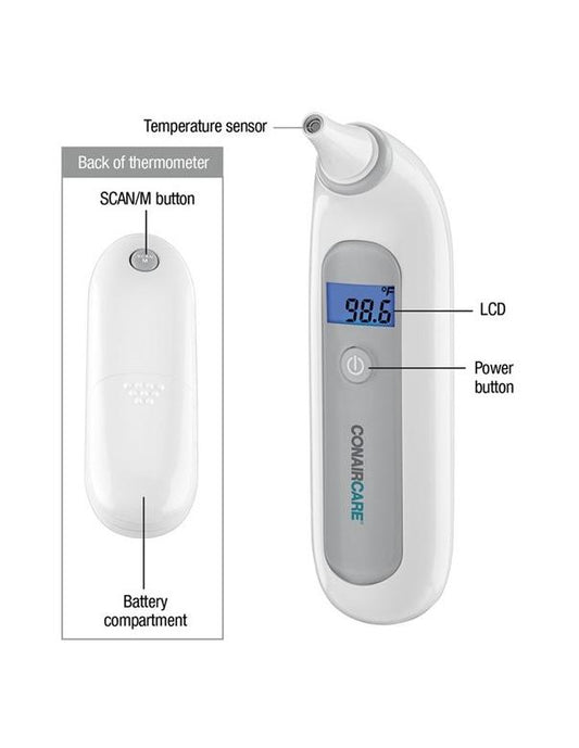 Thermomètre auriculaire antibactérien Conair