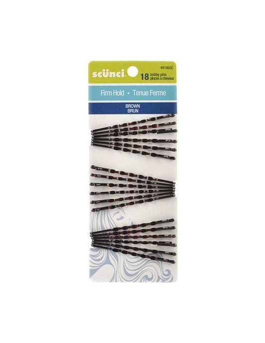 Pinces à cheveux extra fermes Conair, marron, 18 pièces