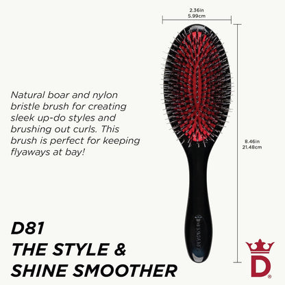 Denman Nylon And Boar Bristle Cushion Brush - D81M