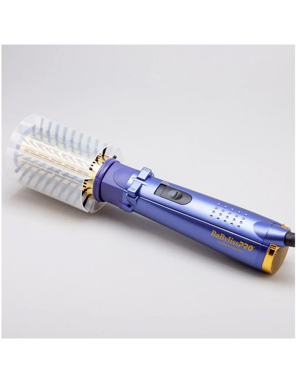 Ensemble de brosses à air chaud ioniques rotatives BabylissPro Nano Titanium Violet