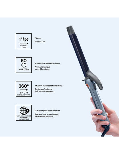 BaBylissPRO Nano Titanium PrecisionGrip Curling Iron 1