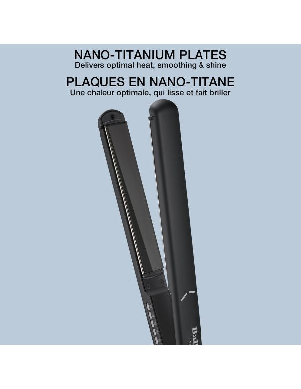 BaBylissPRO Nano Titanium Ultra Slim Flat Iron 1inch - Black