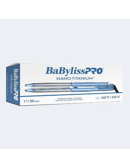 BaBylissPRO Nano Titanium Stainless Steel Flat Iron - 1 inch