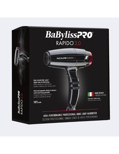 BaBylissPRO Rapido 2.0 High-performance Professional Ionic Light Hairdryer