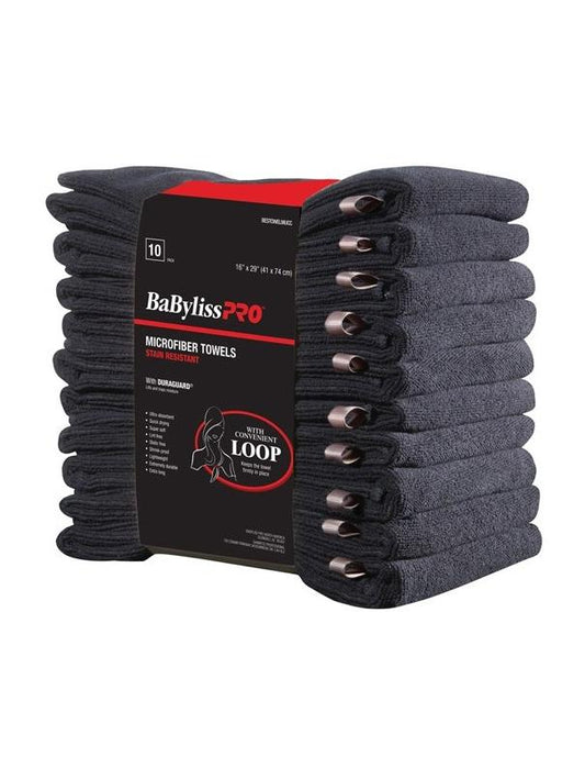 Serviettes en microfibre BabylissPro noires