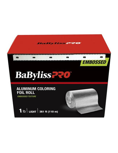Rouleau de papier aluminium colorant BabylissPro, gaufrage clair, 110 m