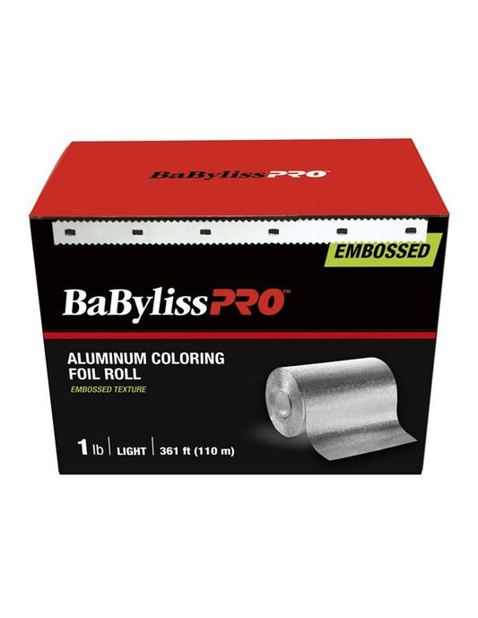 Rouleau de papier aluminium colorant BabylissPro, gaufrage clair, 110 m