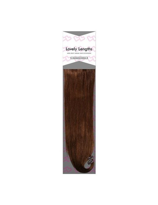 Extensions à clips Lovely Lengths 20 pouces, 4 châtain moyen