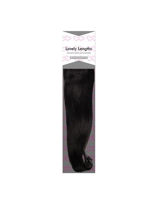 Extensions à clips Lovely Lengths 20 pouces 1B Noir naturel
