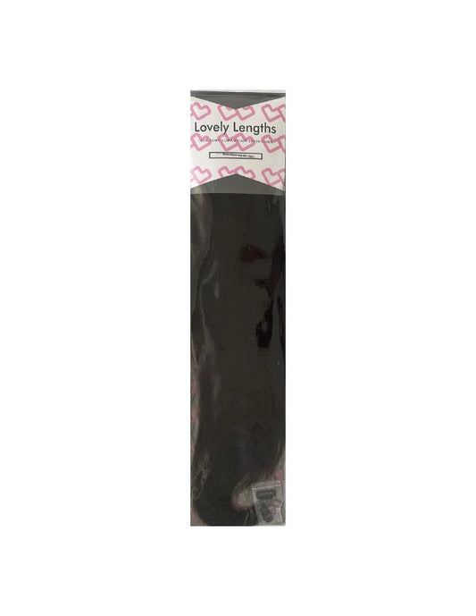 Extensions à clips Lovely Lengths 20 pouces, couleur 1C, noir cassé