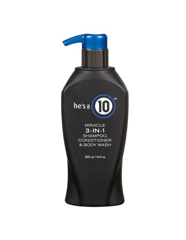Shampooing quotidien 3 en 1 pour hommes, après-shampoing et gel douche, 295 ml