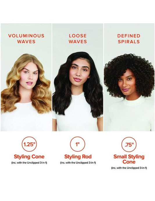 Fer à friser 3 en 1 Paul Mitchell Express Ion Unclipped