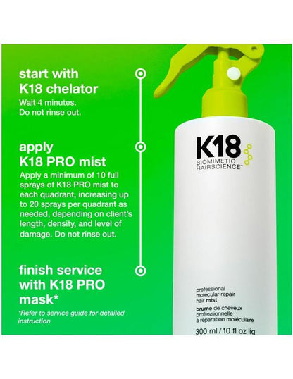 Brume capillaire réparatrice moléculaire K18 - 300 ml