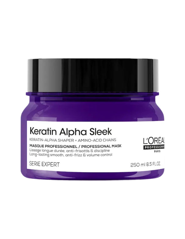 L'Oreal Keratin Alpha Sleek Masque Anti-Frisottis pour Cheveux - 250ml
