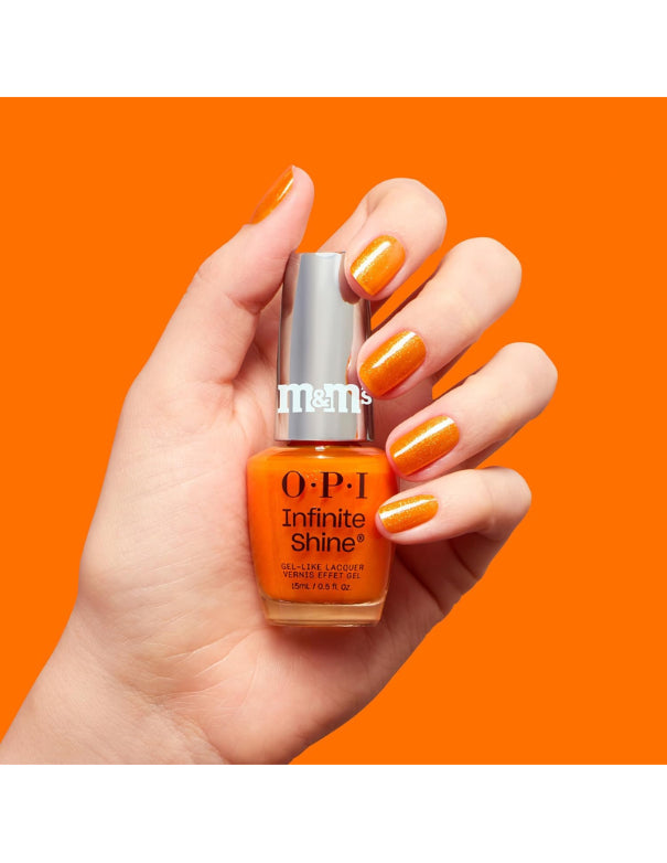 OPI x M&M's Infinite Shine Jingle Bell Crunch