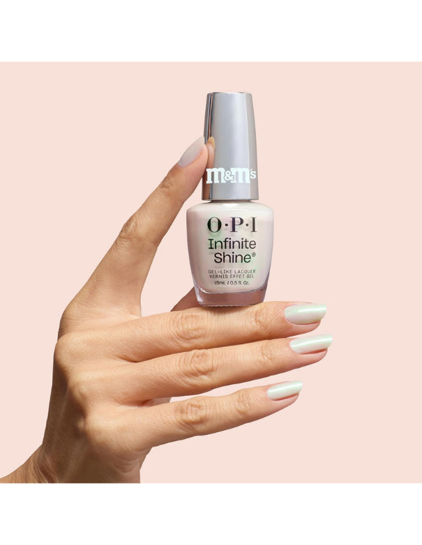 OPI x M&M's Infinite Shine Mmmore to Enjoy