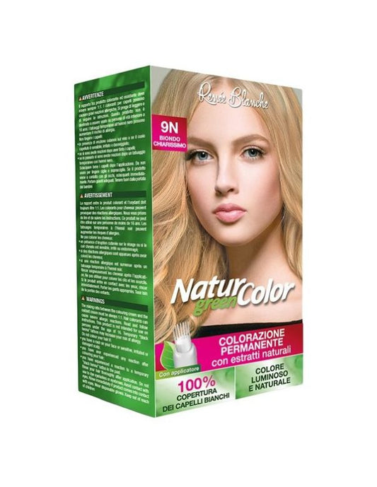 Renee Blanche Natur Green Color 9N Blond Très Clair