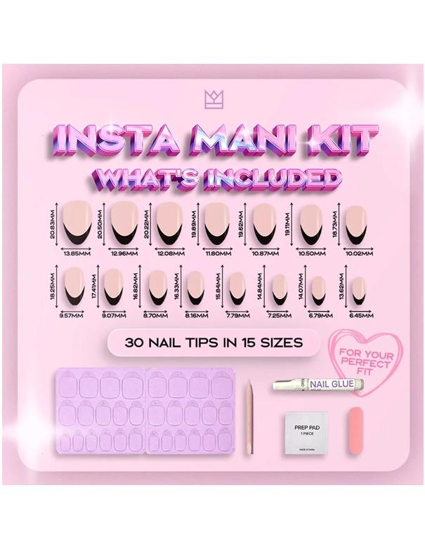 Kit de pose d'ongles à coller RPNZL - Dentelle française