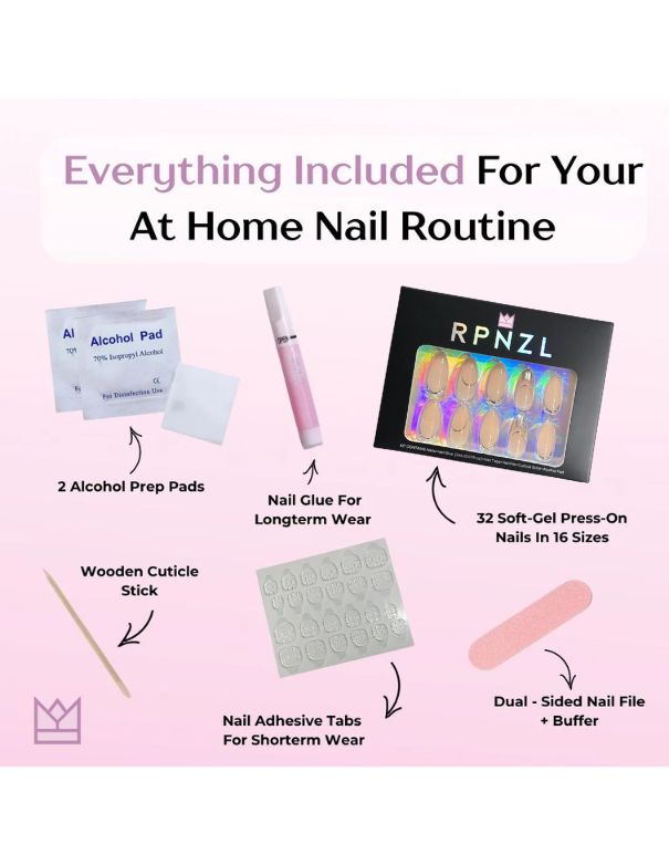 Kit de pose d'ongles à pression RPNZL - Silvertip