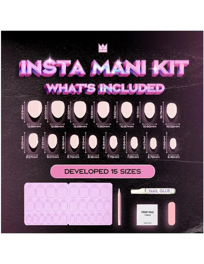 Kit de pose d'ongles à coller RPNZL - Queen