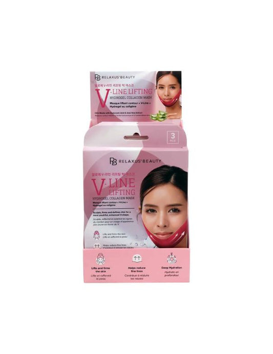 Lot de 3 masques liftants au collagène hydrogel Relaxus V-Line