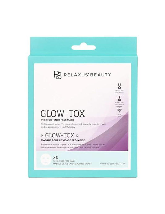 Masques visage Relaxus Glow Tox 3 pièces