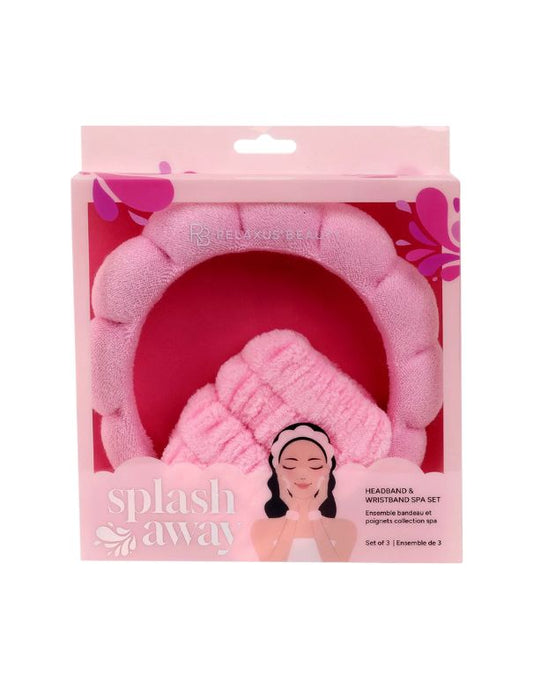 Ensemble bandeau et bracelet Relaxus Spa rose