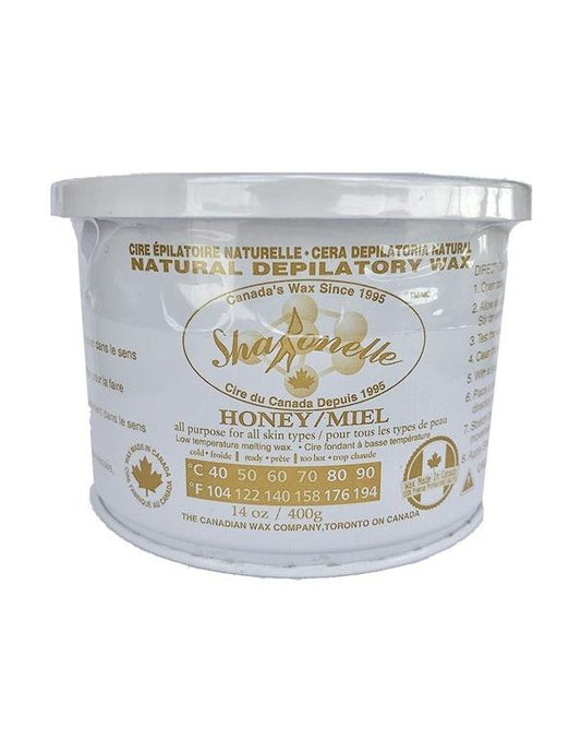 Cire douce naturelle au miel pour micro-ondes Sharonelle - 14 oz